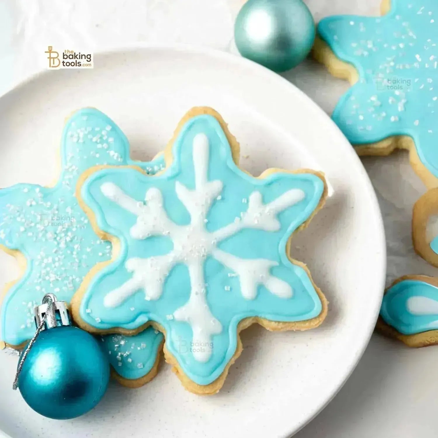 3 Pieces Snowflake Cookie Cutter Stainless Steel Christmas Biscuit Cutter Set - thebakingtools.com