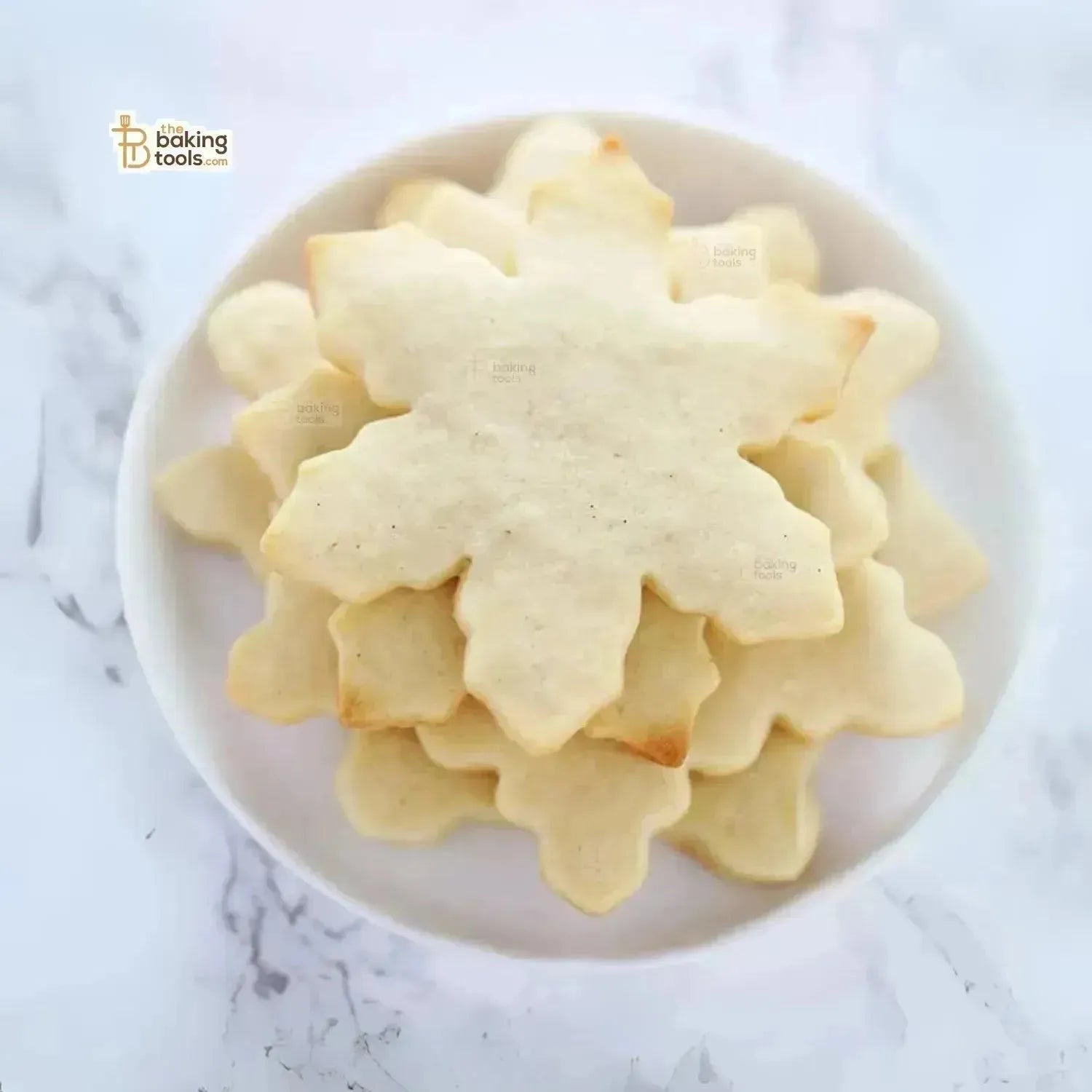 3 Pieces Snowflake Cookie Cutter Stainless Steel Christmas Biscuit Cutter Set - thebakingtools.com