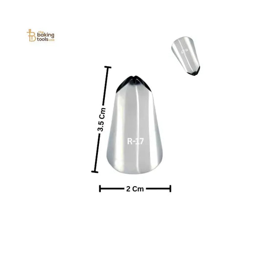 Noor Icing Nozzle | Small Leaf Design | No. R 17 | Small Tip - thebakingtools.com