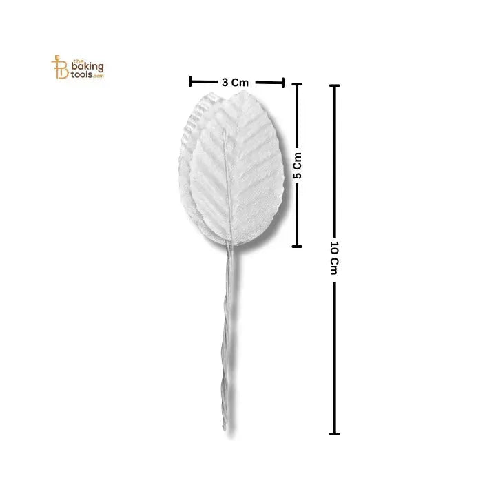 Artificial Leaves Stems – White (50 Pcs Leaf) - thebakingtools.com