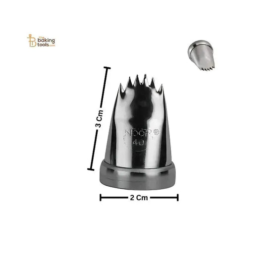 Noor Icing Nozzle | fluted frilled ribbon Design | No. 40 | Small Tip - thebakingtools.com