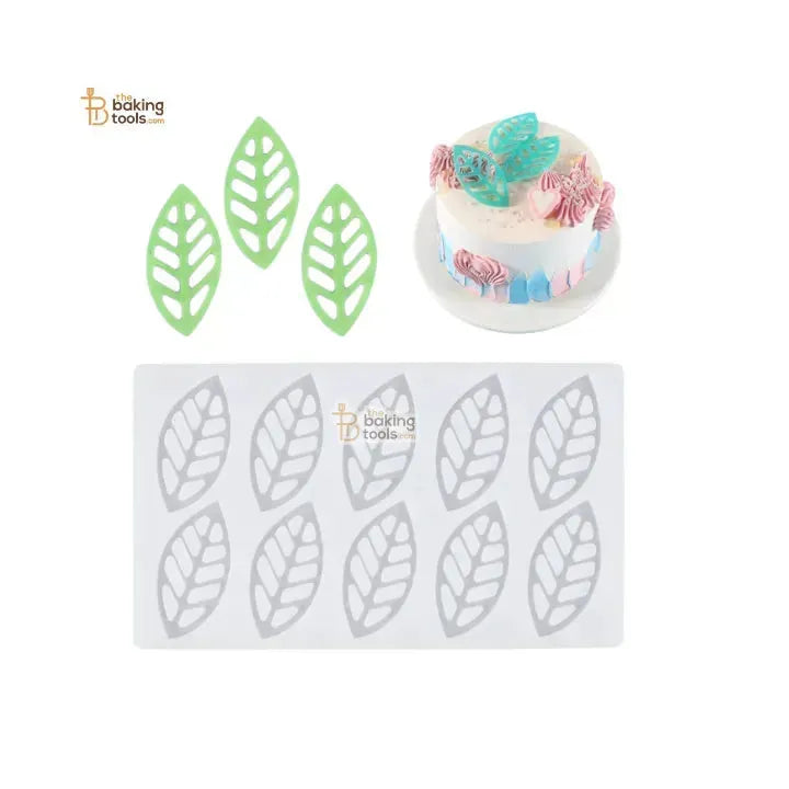 Leaf Shaped - Silicone Garnishing Mat - thebakingtools.com
