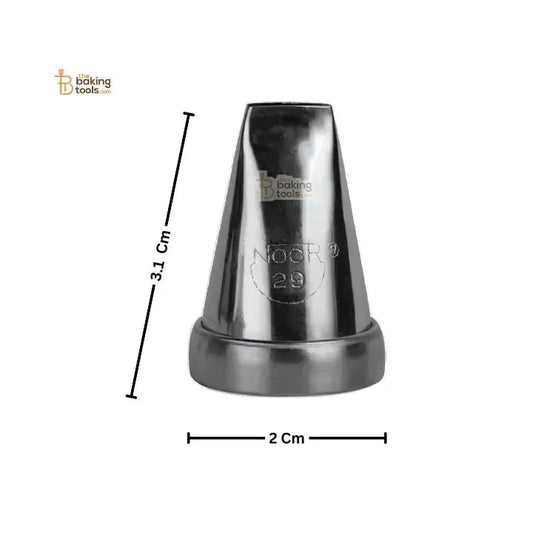 Noor Icing Nozzle | wide ribbon Design | No. 29 | Small Tip - thebakingtools.com