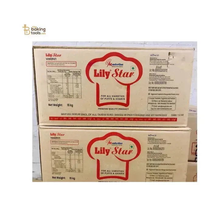 Lily Star Vanaspati for Puff and Khari | 800 Gram Re-packed - thebakingtools.com