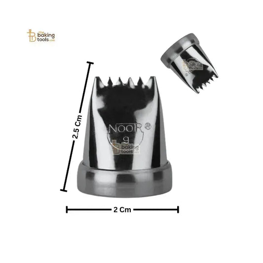 Noor Icing Nozzle | Fancy Band Design | No. 9 | Small Tip - thebakingtools.com