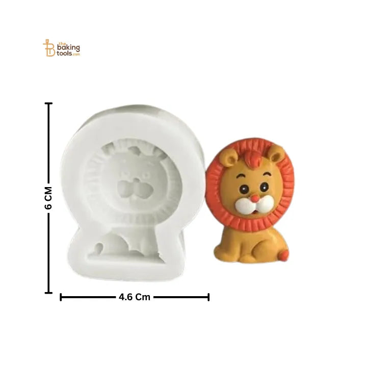 lion Shape Animal Silicone Gum Paste Mould for Fondant & Cake Decoration