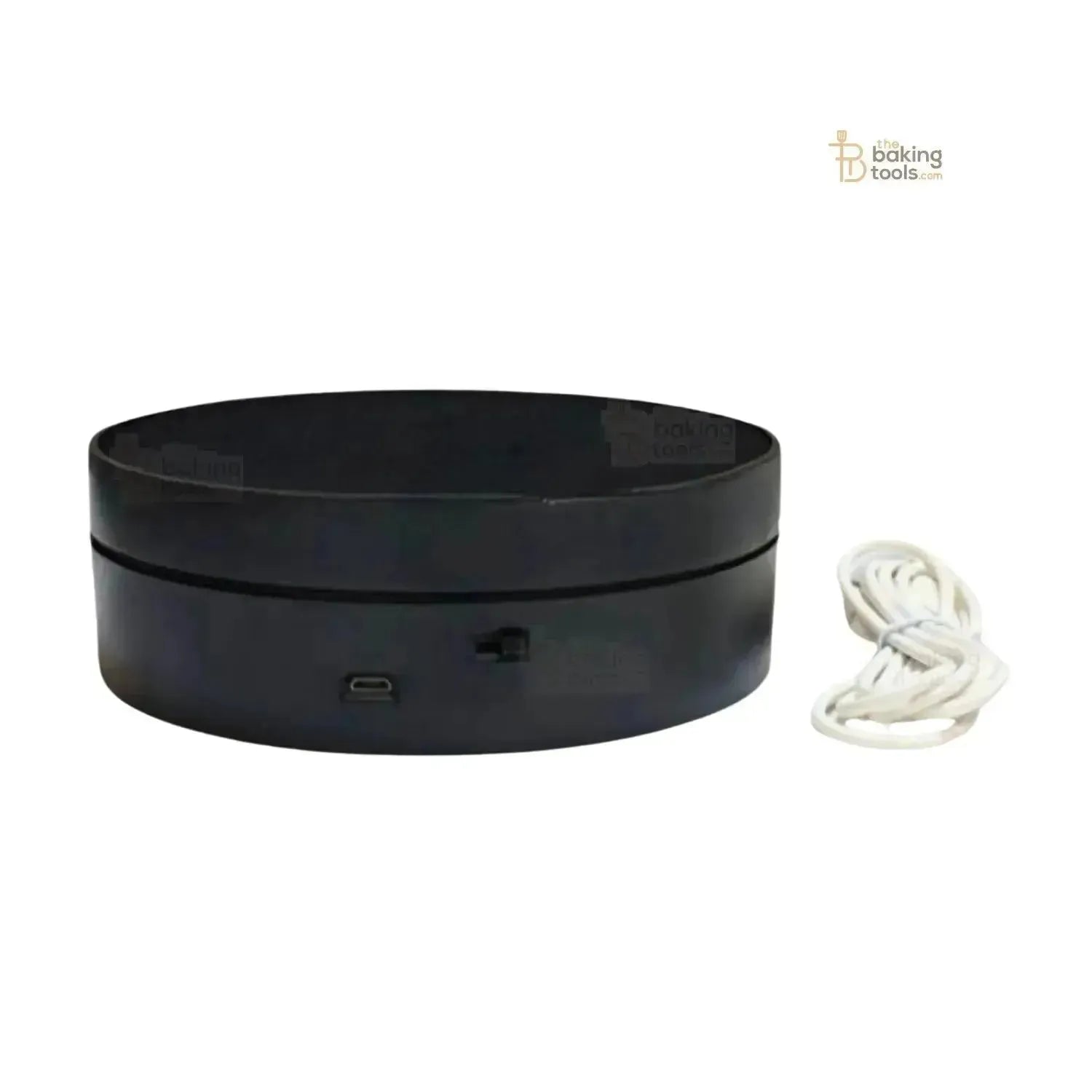 4.7 Inch (12 cm) 360° Black Electric Rotating Turntable - thebakingtools.com