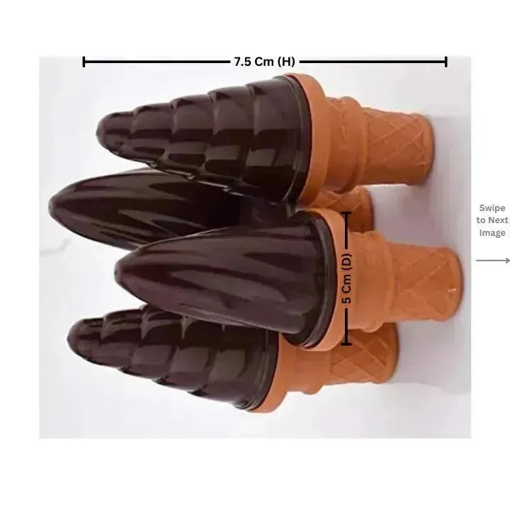 4 Cavity Cone Shape Popsicle Kulfi Ice Cream Maker Mould - thebakingtools.com