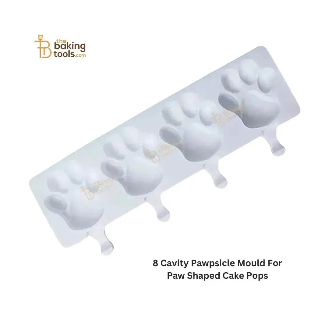 4 Cavity Pawpsicle Mould | Paw Shaped Cakesicle Cake Pop Molds - thebakingtools.com