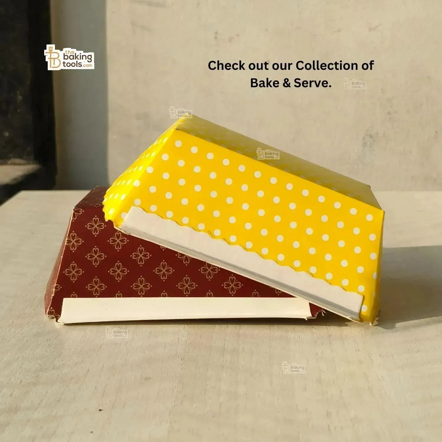 4 Inch Polka Dot Yellow Bake And Serve Paper Mould Container - Pack of 10 - thebakingtools.com