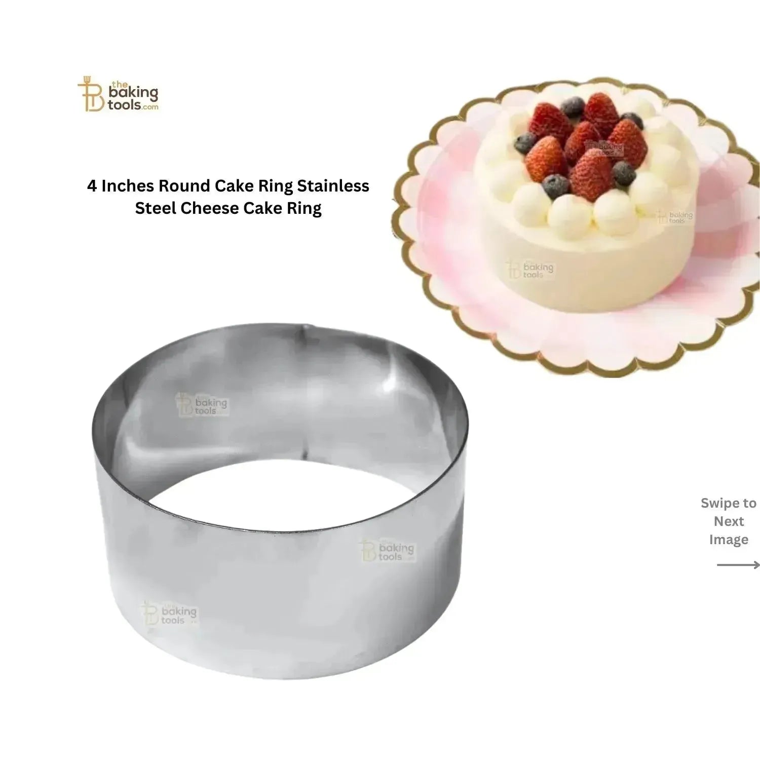 4 Inches Round Cake Ring Stainless Steel Cheese Cake Ring - thebakingtools.com