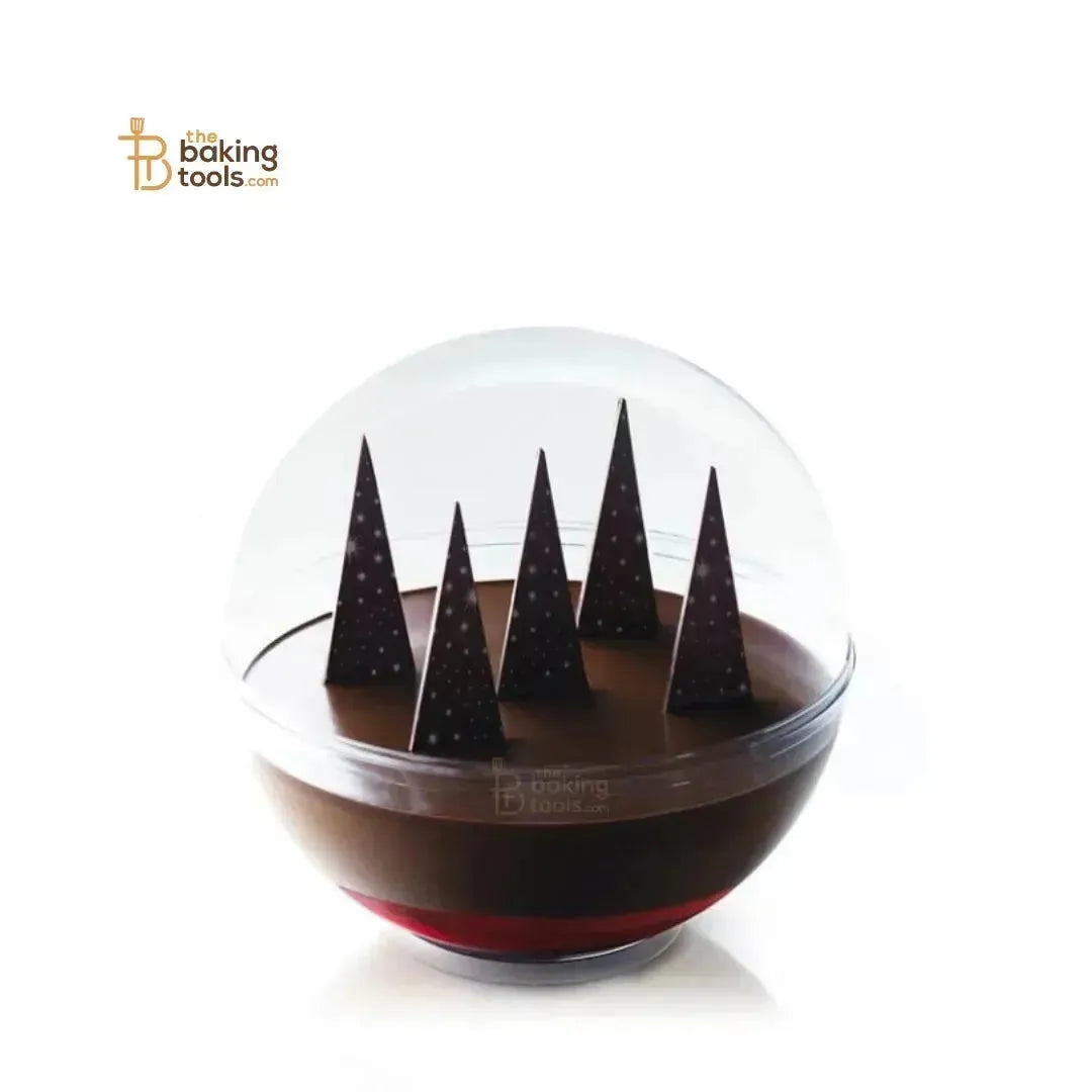 4 Inches Clear Acrylic Ball For Cake & Desert Presentation Globe Mousse Tub (Pack of 10) - thebakingtools.com