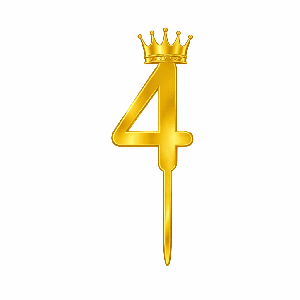 Four Number Cake Topper