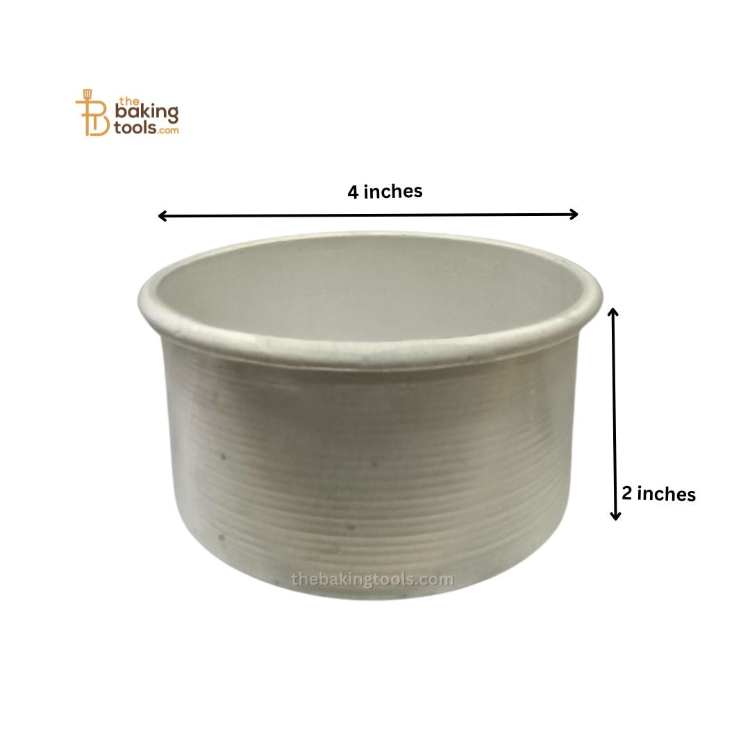 Bento Cake Mould 4x2 Inch – Round Aluminium Baking Pan