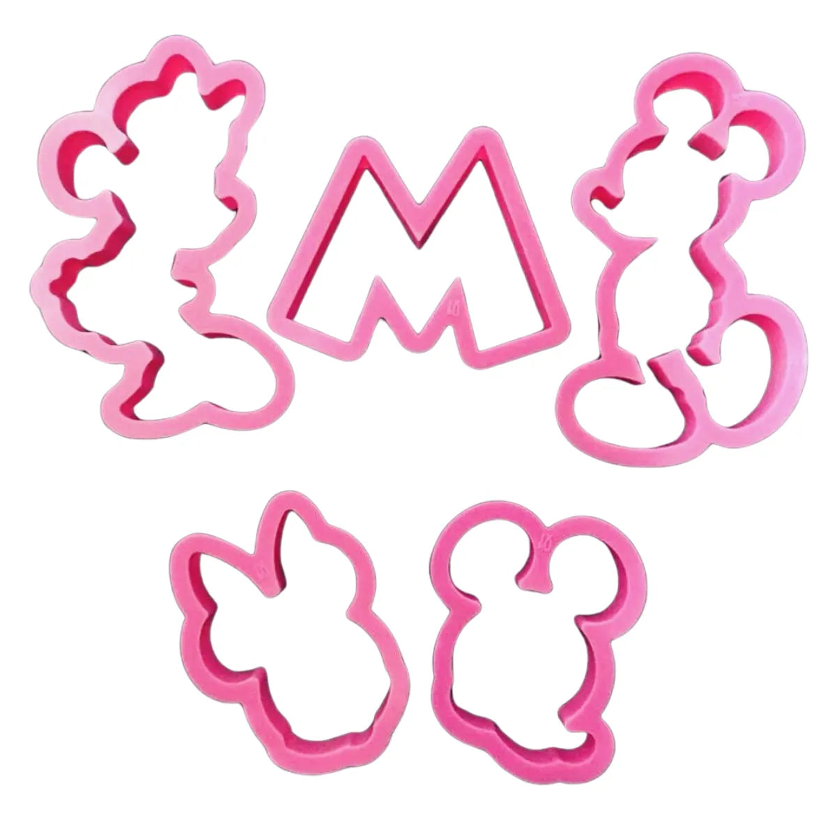 5 PCs Micky And Minnie Mouse Cutter - thebakingtools.com
