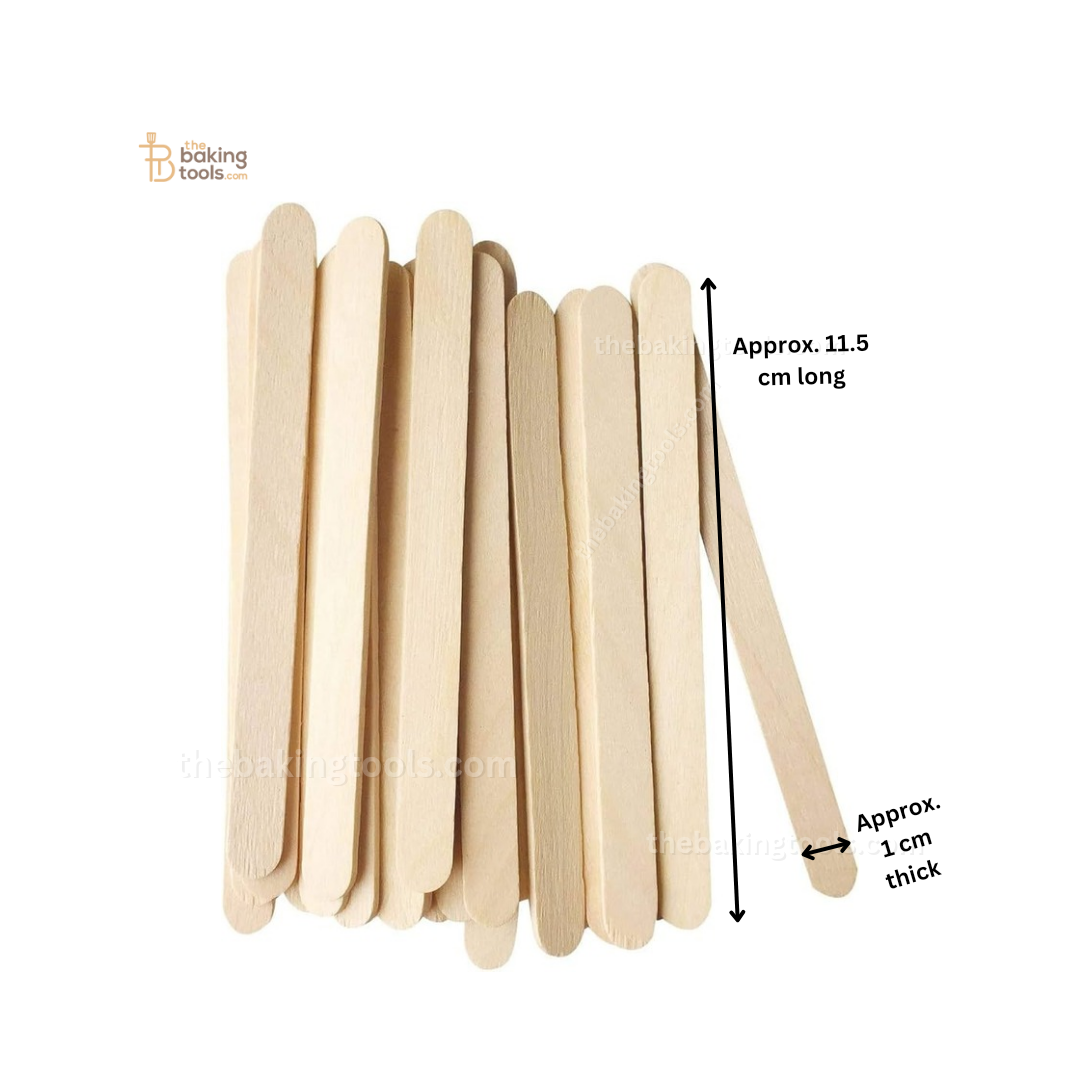 50 Pcs Wooden Ice Cream Sticks _ the baking tools 