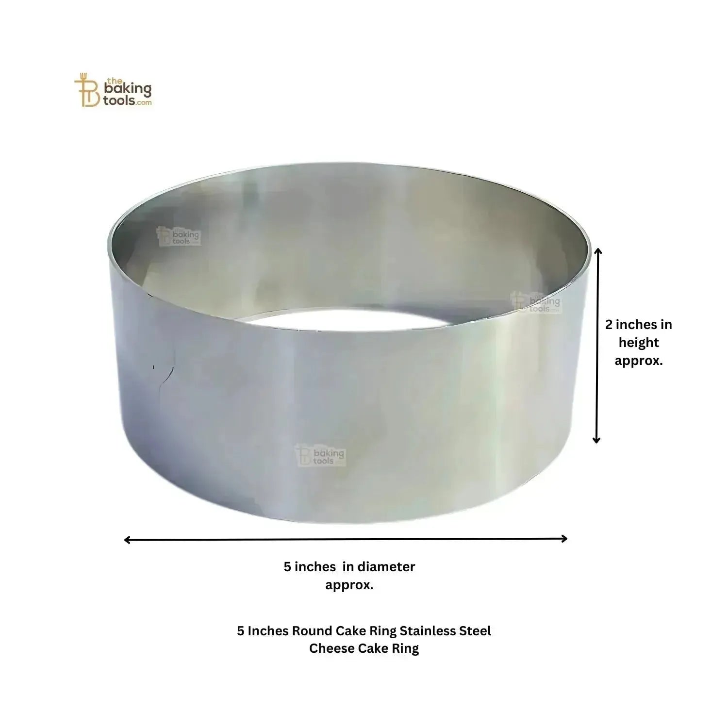 5 Inches Round Cake Ring Stainless Steel Cheese Cake Ring - thebakingtools.com