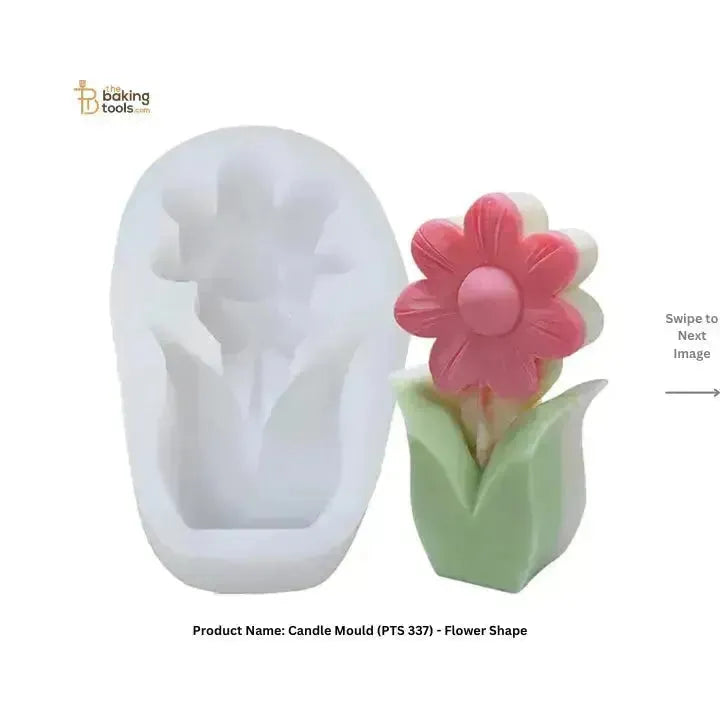 Flower Shape Silicone Candle Mould (PTS 337) - thebakingtools.com