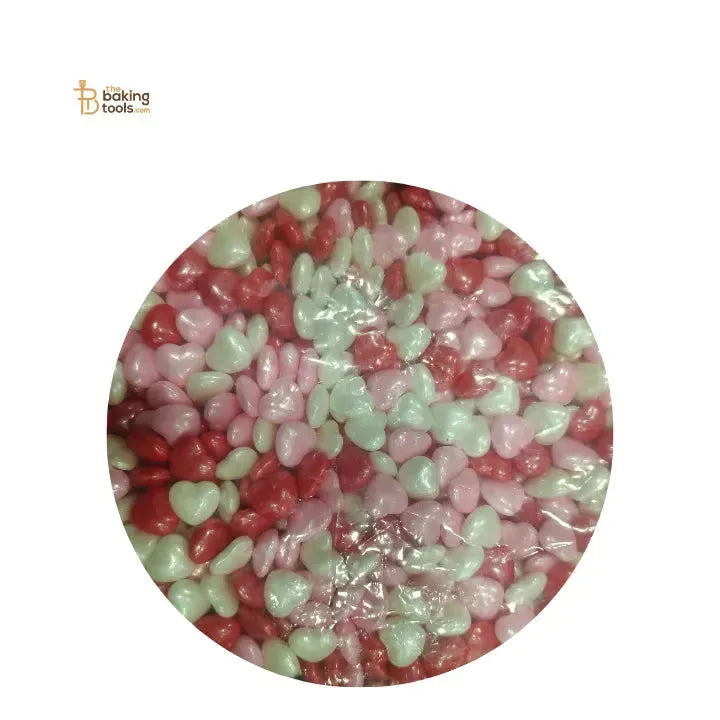 Confetti – 3 Color Heart shape Cake Decoration. 002 - thebakingtools.com
