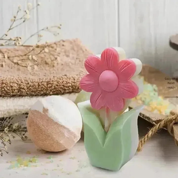 Flower Shape Silicone Candle Mould (PTS 337) - thebakingtools.com