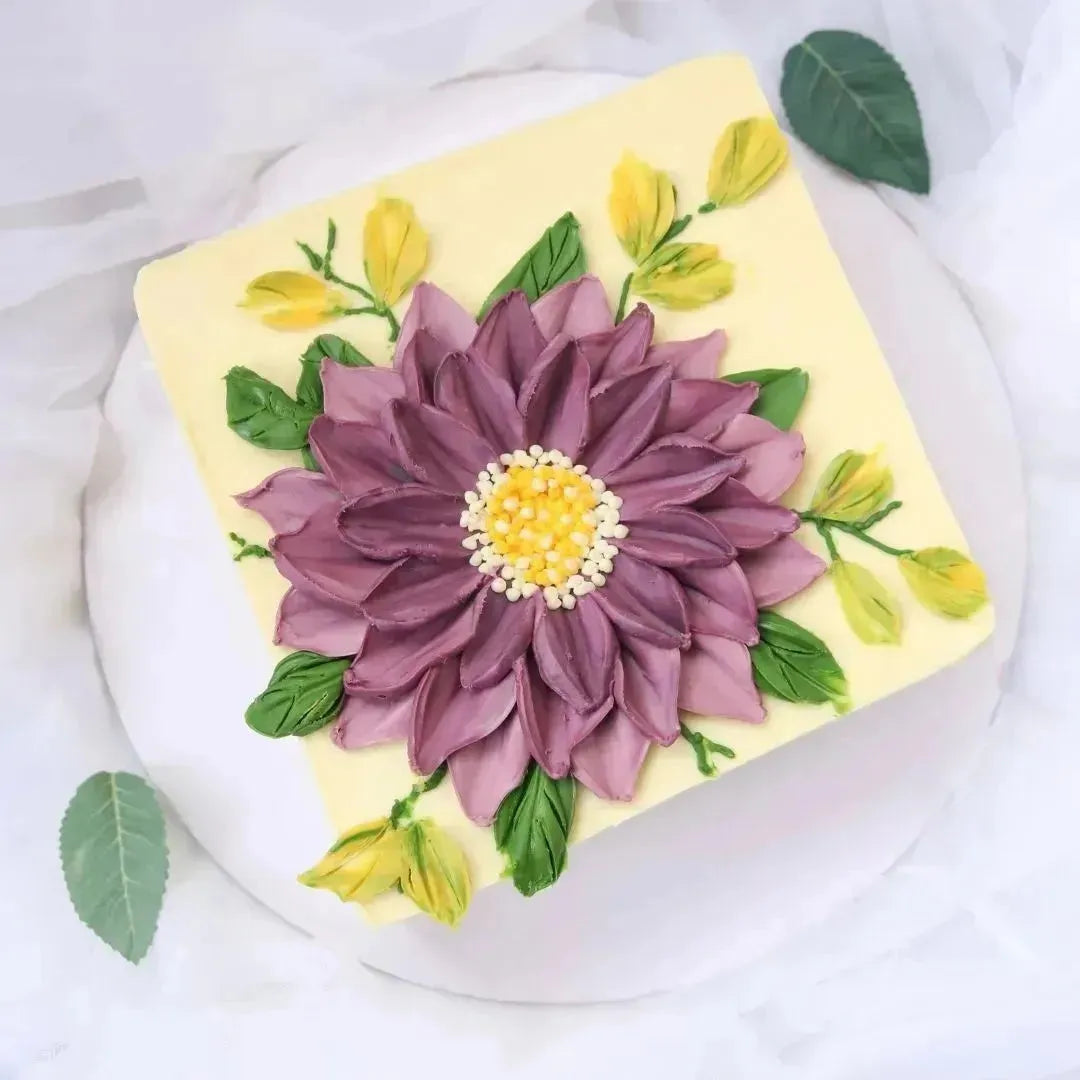 5 Pcs Plastic Palette Knife Set For Making Flowers On Cake & 3D Plaster Of Paris Texture Paste Flowers - thebakingtools.com