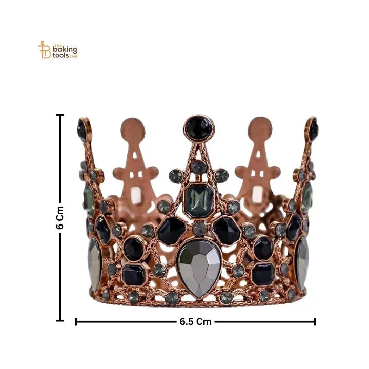 Cake Crown Topper with Artificial Pearl – Brown - thebakingtools.com