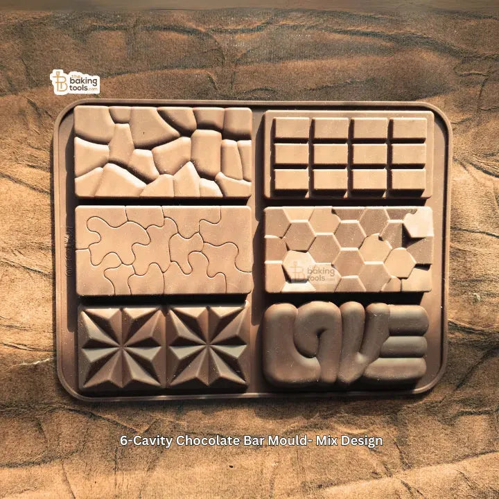 6-Cavity Chocolate Bar Mould- Mix Design