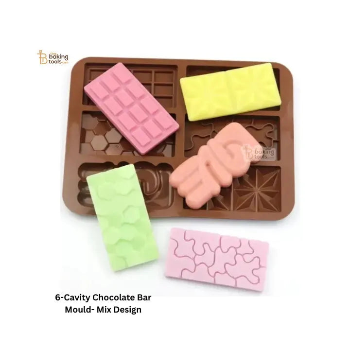 6-Cavity Chocolate Bar Mould- Mix Design