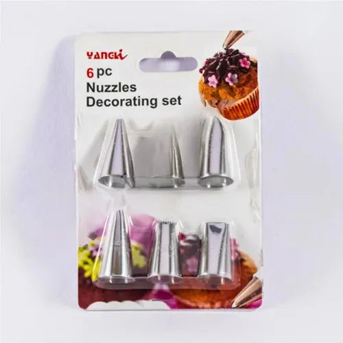 6 Pieces Cake Decorating Nozzle Set - thebakingtools.com