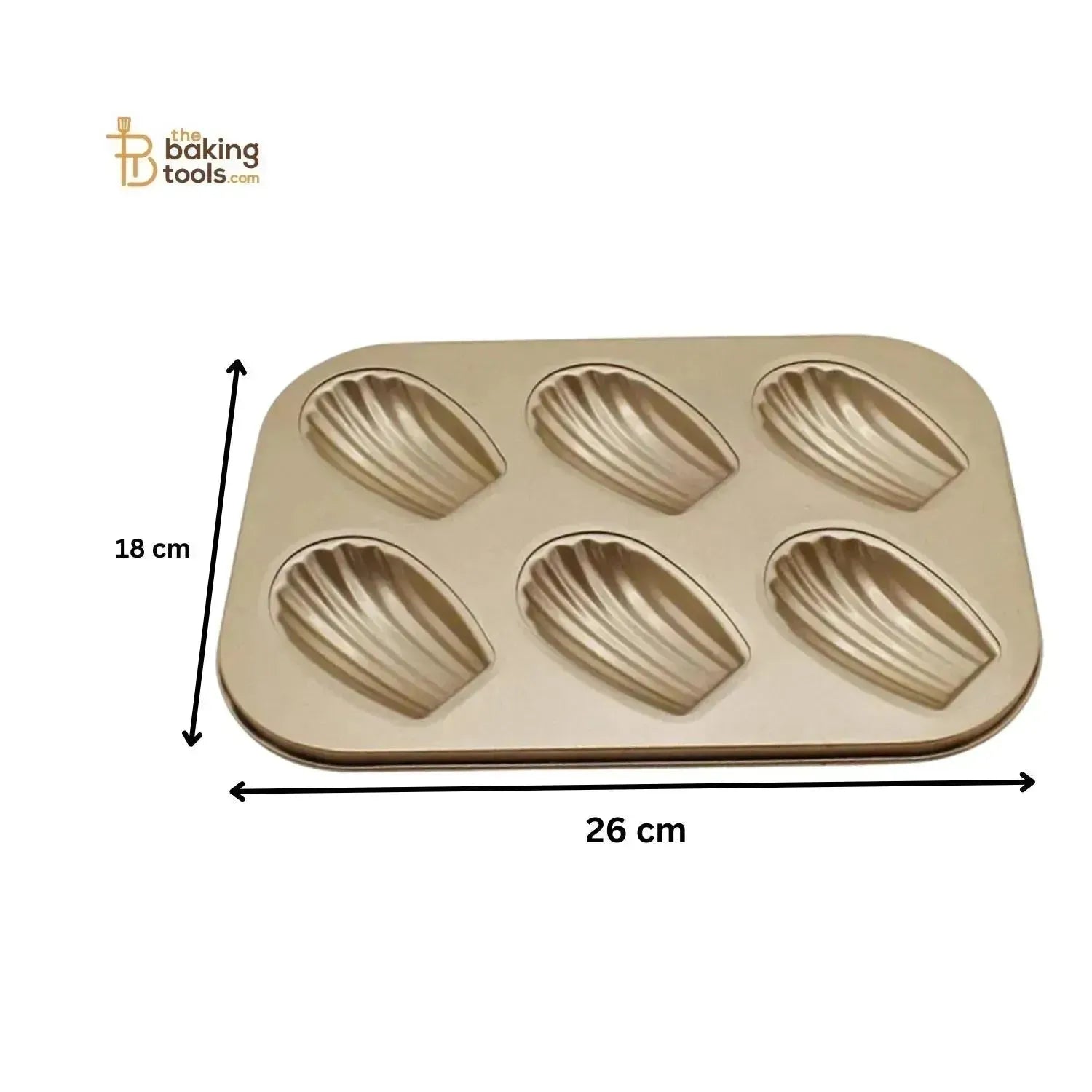6 Cavity Madeleine Muffin Cake Mould Tray - thebakingtools.com