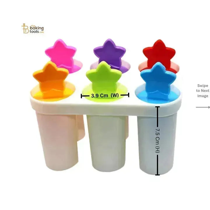 6 Cavity Popsicle Kulfi Ice Cream Maker Mould | Multicolor - thebakingtools.com