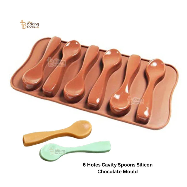 6 Cavity Spoons Silicon Chocolate Mould
