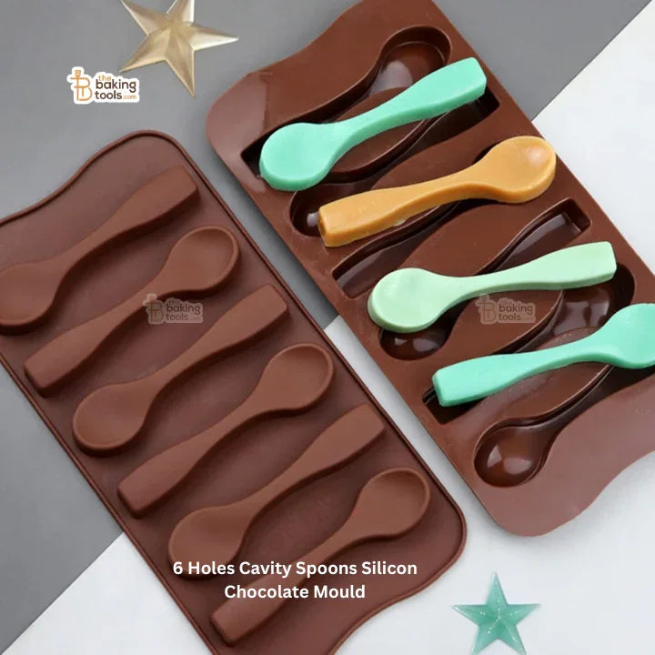 6 Cavity Spoons Silicon Chocolate Mould