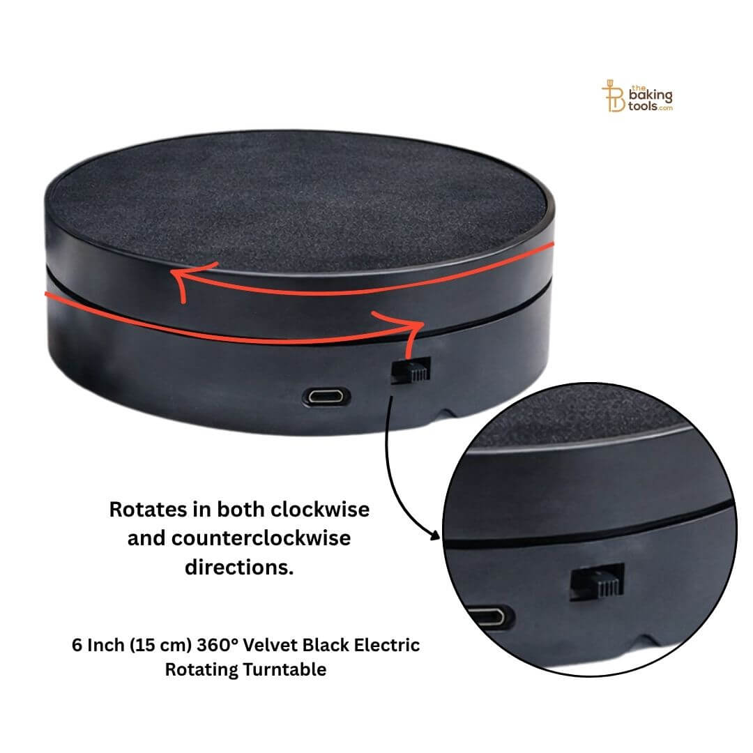60 Degree Electric Display Turntable Black 4.7 Inch