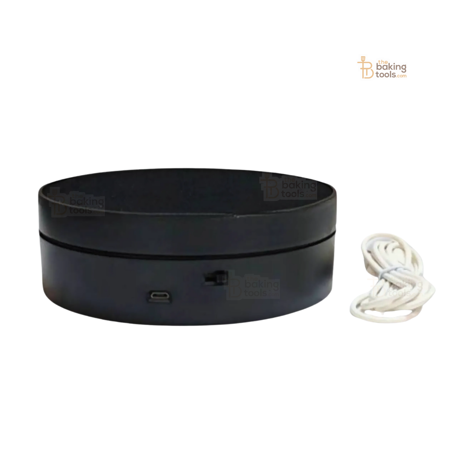 6 Inch 360 Degree Black Electric Rotating Turntable _ the baking tools