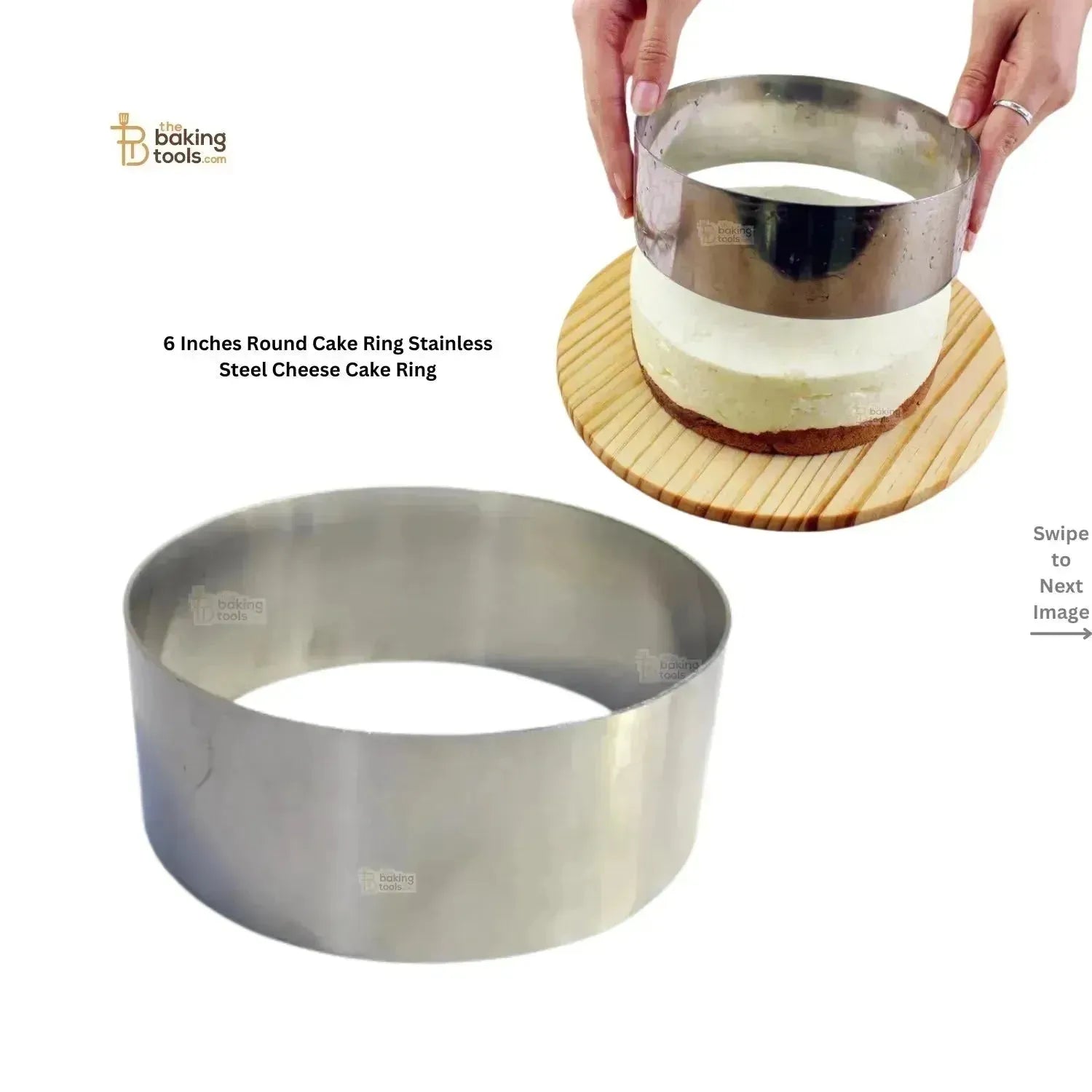 6 Inches Round Cake Ring Stainless Steel Cheese Cake Ring - thebakingtools.com