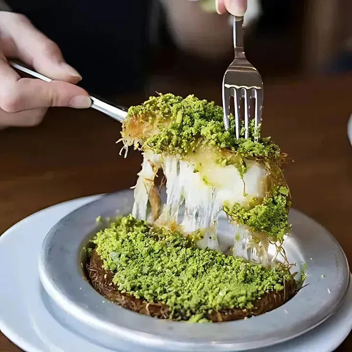 5 inch Kunafa Plate – Large Size | Aluminum Silver Finish Knafeh Plate - thebakingtools.com