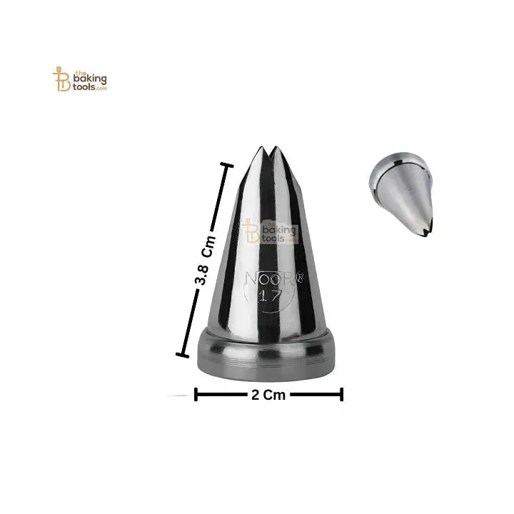 Noor Icing Nozzle | Small Leaf Design | No. 17 | Small Tip - thebakingtools.com