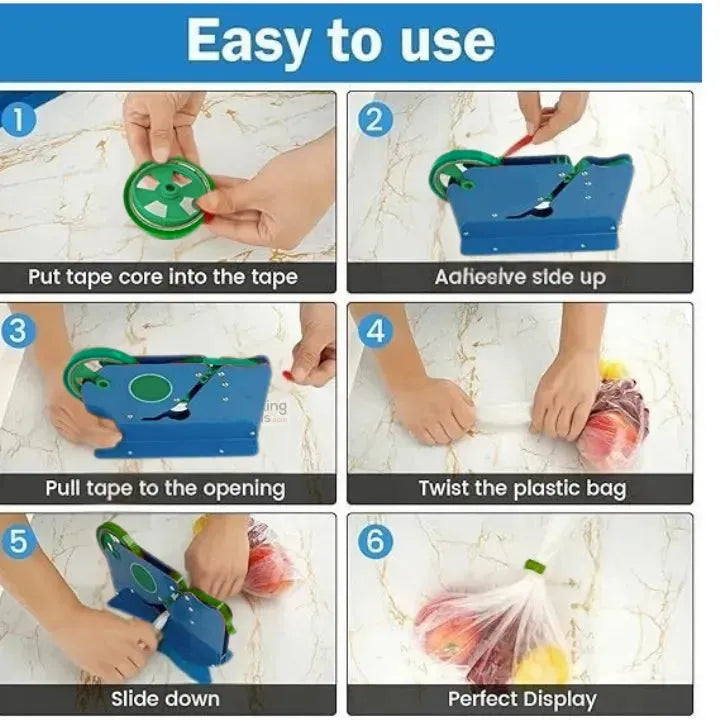 Manual Tape Bag Sealer Machine | Poly Plastic Bag Sealing Tool – Cookies, Bread & More - thebakingtools.com