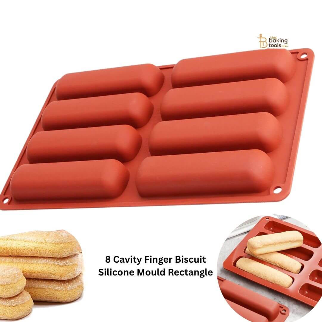 8 Cavity Ladyfinger Biscuit Silicone Mould Rectangle