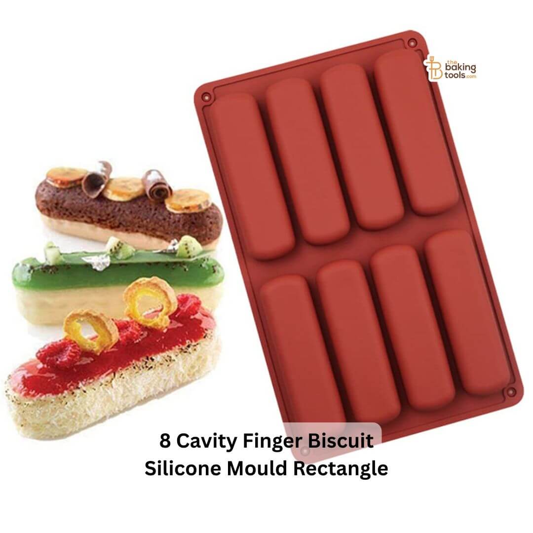 8 Cavity Ladyfinger Biscuit Silicone Mould Rectangle