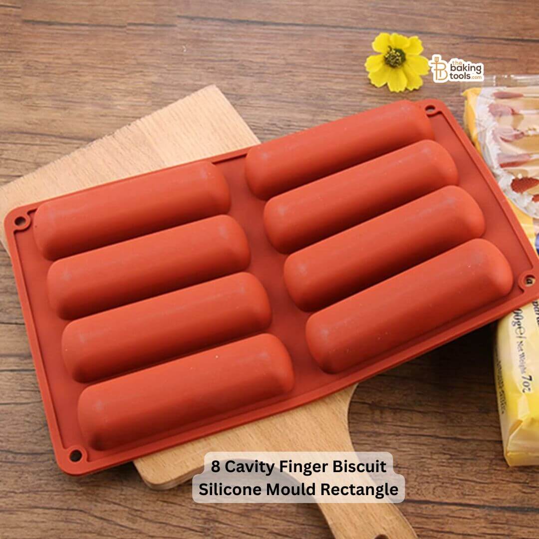 8 Cavity Ladyfinger Biscuit Silicone Mould Rectangle