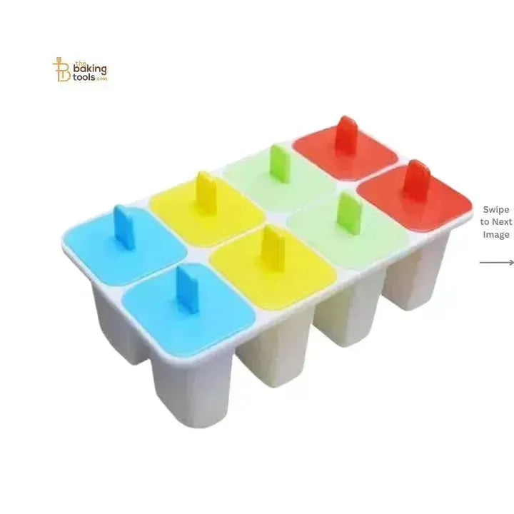 8 Cavity Popsicle Kulfi Ice Cream Maker Mould | Multicolor - thebakingtools.com