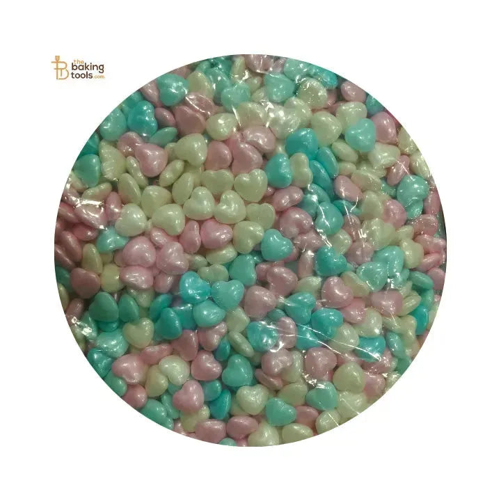 Confetti – 3 Color Heart shape Cake Decoration - thebakingtools.com