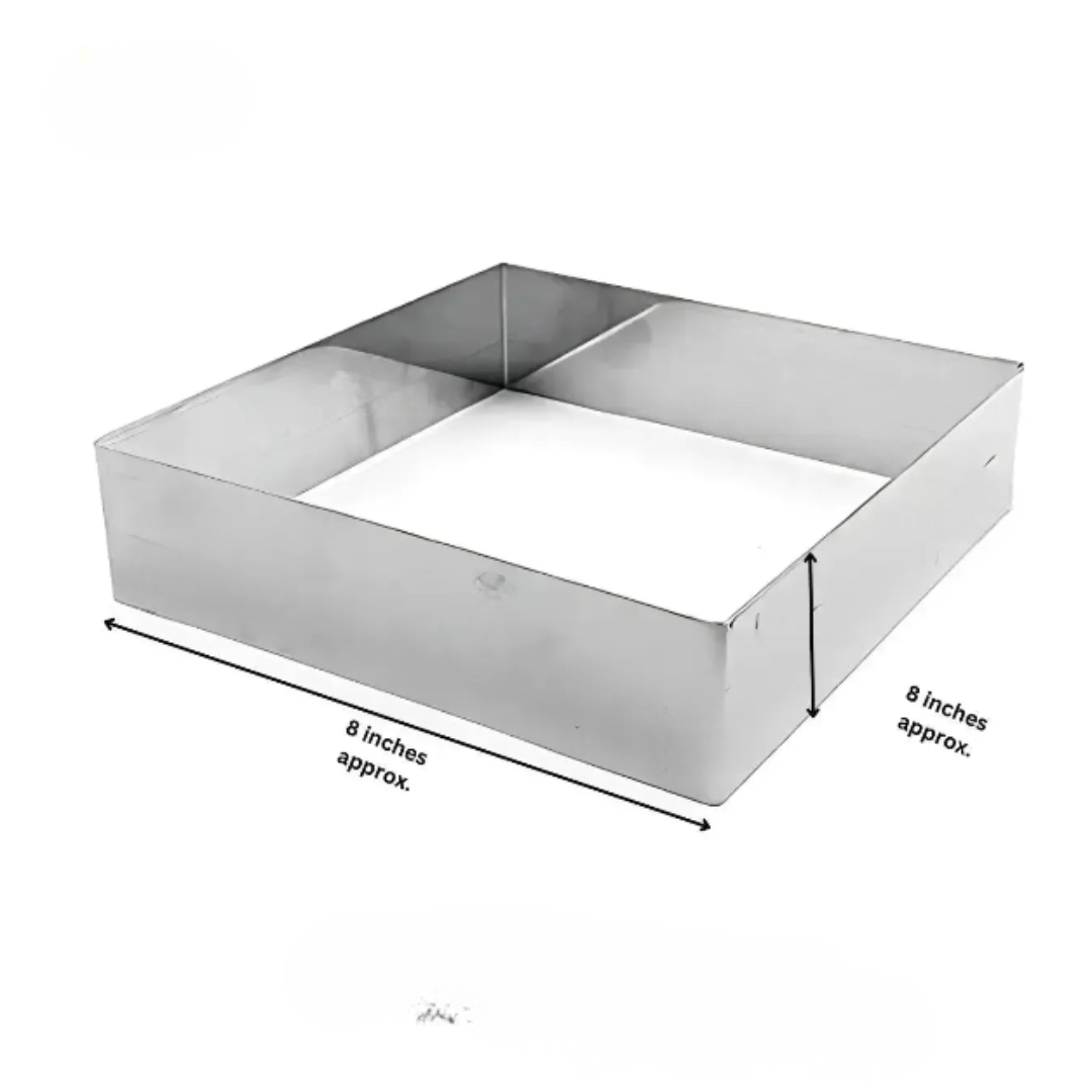 8 Inches Square Cake Ring Stainless Steel Cheese Cake Ring