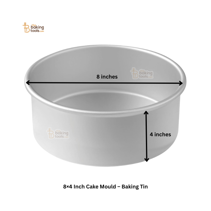 8×4 Inch Round Aluminium Cake Mould – Baking Tin Pan (No Damage Claim)