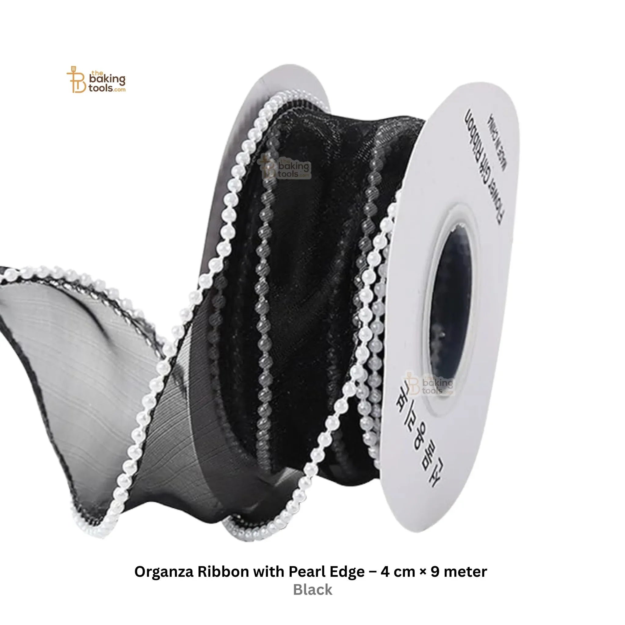 9 Meter Organza Ribbon with Pearl Edge 4 cm WIdth _ 6