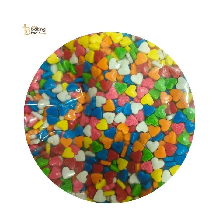 Confetti – Multi - Color Heart shape Cake Decoration - thebakingtools.com