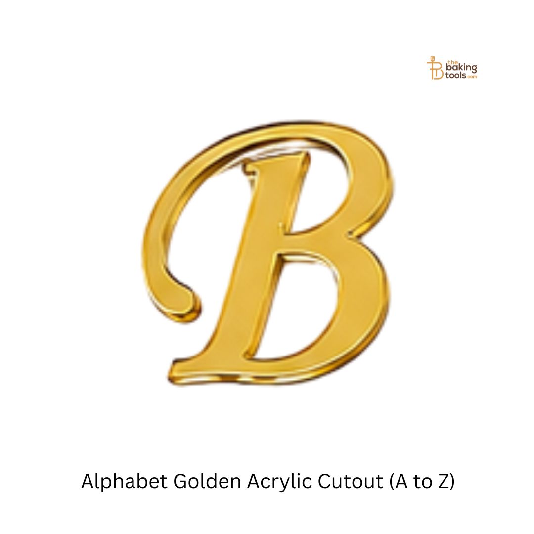 Alphabet Golden Acrylic Cutout (A to Z)