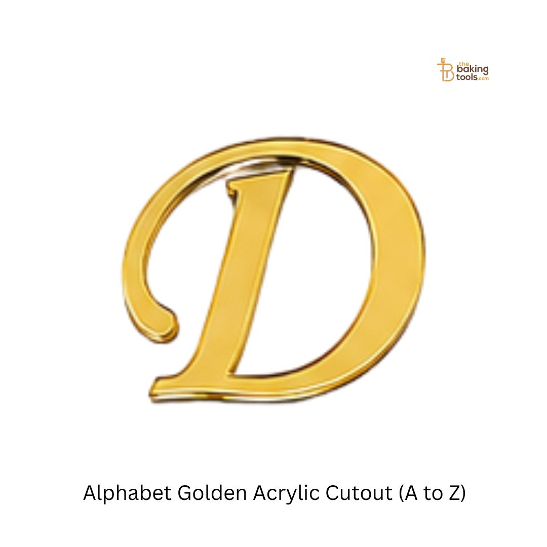 Alphabet Golden Acrylic Cutout (A to Z)
